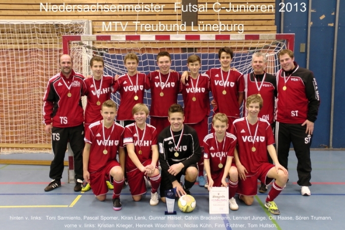 Sieger der niedersächsichen C-Junioren Futsalmeisterschaft 2013: MTV Treubund Lüneburg